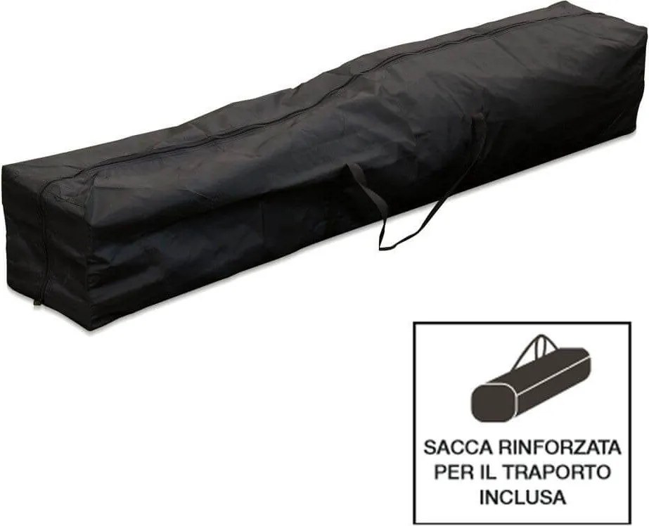 Gazebo Richiudibile Pieghevole 3x2m in Acciaio e PVC Impermeabile Bianco...