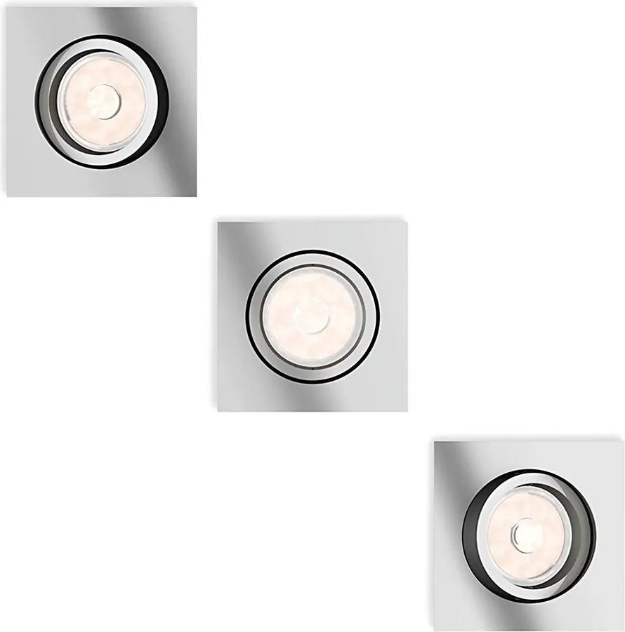 Philips - SET 3x LED RGBW dimmerabile faretto da incasso DONEGAL 3xGU10/4,8W/230V+telecomando