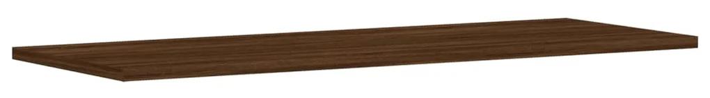 Mensole parete 4pz rovere marrone 80x30x1,5cm legno multistrato