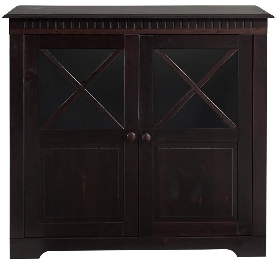 Vetrina in legno di pino marrone scuro 95x35 cm Lisa - Støraa