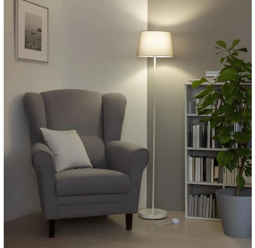 Brilagi - Lampada da terra LED CERIA 1xE27/40W/230V Ø 30 cm grigio/bianco