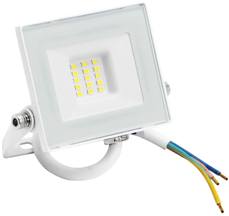 Faro LED 10W Slim Bianco IP65 - con Osram chip LED Colore Bianco Caldo 3.000K