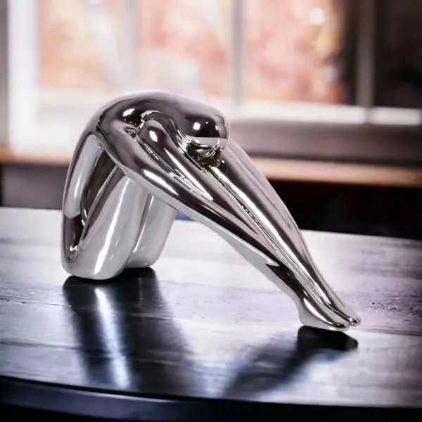 Decorazione da tavolo 31x21x17 cm resina/cromo lucido