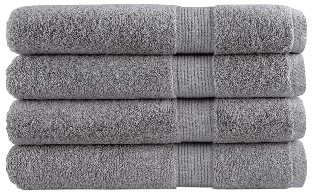 Asciugamani Premium Solund 4 Pz Grigi 100x200cm 600gsm /