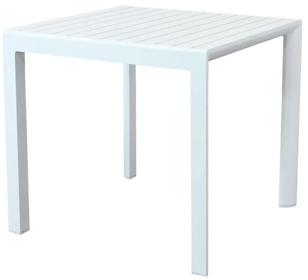 ALBEN - tavolo con struttura in alluminio 80 x 80