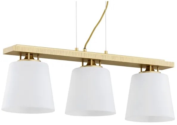 Argon 6250 - Lampadario a sospensione con filo ARDEN 3xE27/15W/230V oro