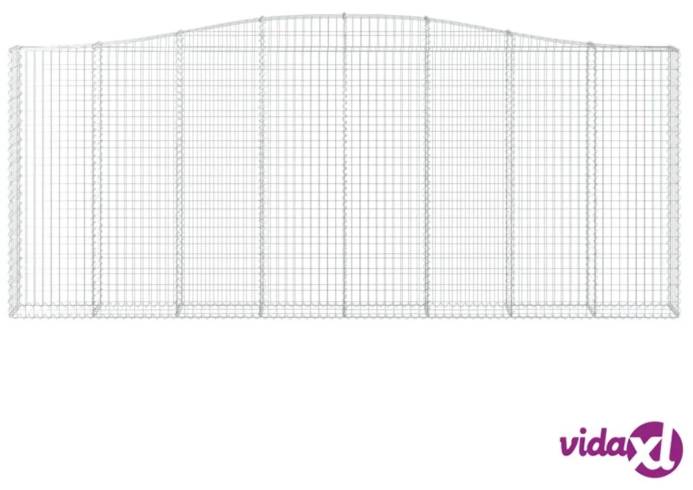 vidaXL Cesto Gabbione ad Arco 400x30x160/180 cm Ferro Zincato
