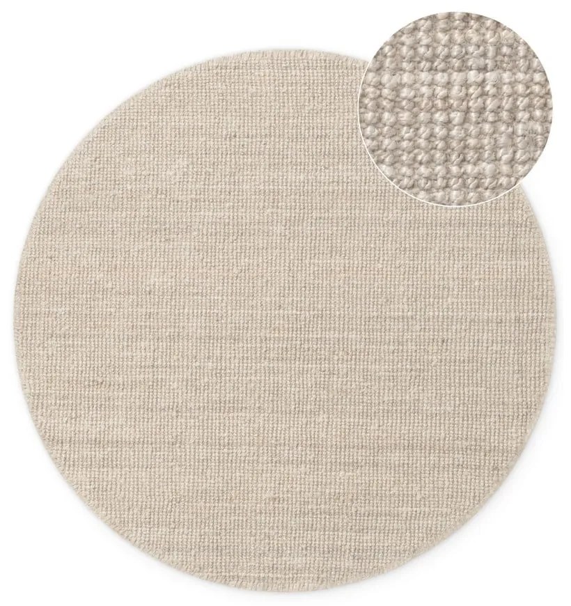 Tappeto rotondo color crema in iuta ø 160 cm Bouclé Jaipur – Hanse Home