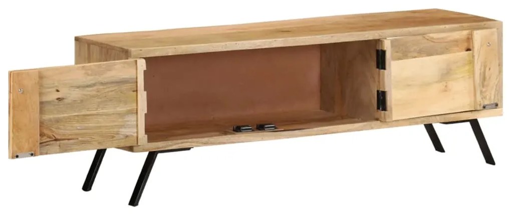 Mobile porta tv 110x30x40 cm in legno massello di mango