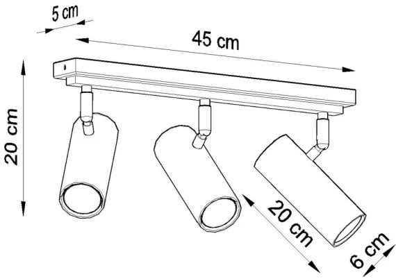 Faretto DIREZIONE 3xGU10/40W/230V bianco