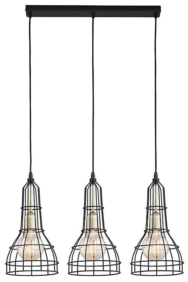 Lampadario a sospensione con filo LONG 3xE27/60W/230V