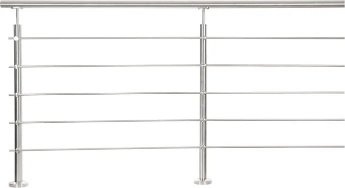 Balaustra in kit ARTENS in inox e inox 304 grigio L 200 cm