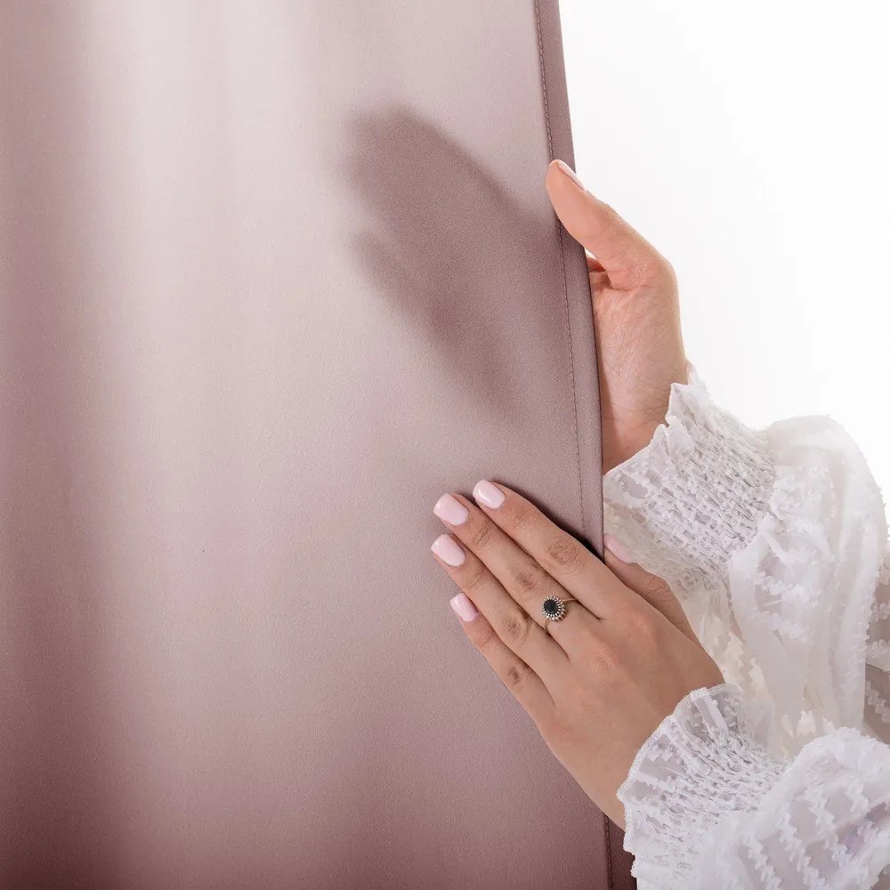 Tenda parzialmente oscurante rosa polveroso 140x250 cm Carli Tie – Restilo