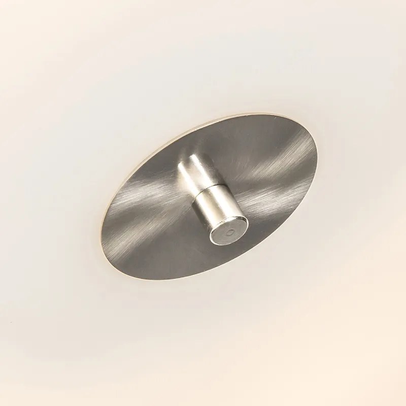Lampada da soffitto rustica bianca 70 cm - Drum Jute