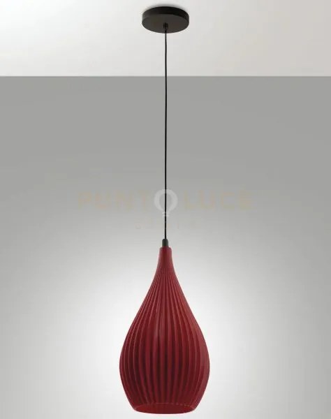 Lisa sospensione bordeaux 1 luce attacco e27 in metallo e plastica ...