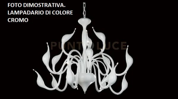 Metaswan cromo, lampadario, 18 luci attacco g4. diametro 86cm, alte...