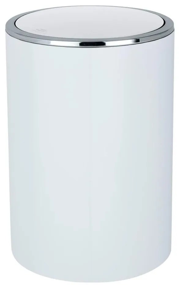 WENKO 22554100 - Cestino INCA 18,5x25,5 cm bianco/cromo lucido