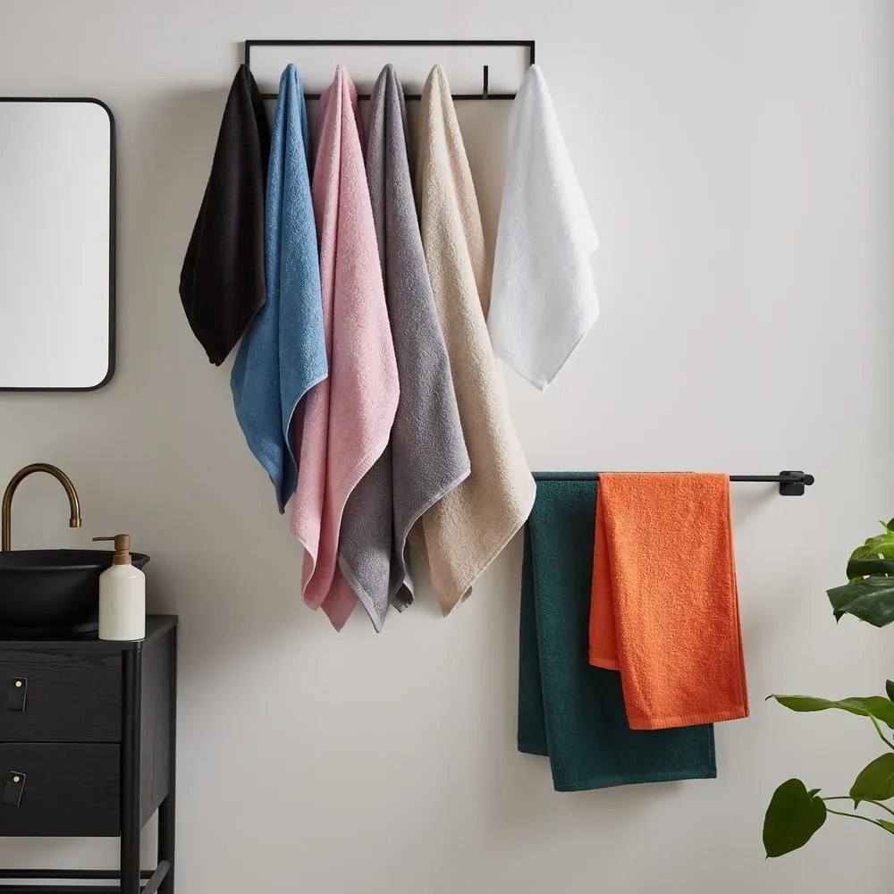 Asciugamano con asciugatura rapida e tipo terry nero in cotone 70x120 cm Quick Dry – Catherine Lansfield