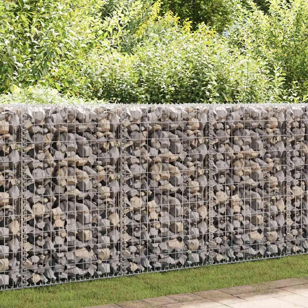 Gabbione Con Copertura İn Acciaio Zincato 60x30x100 Cm /