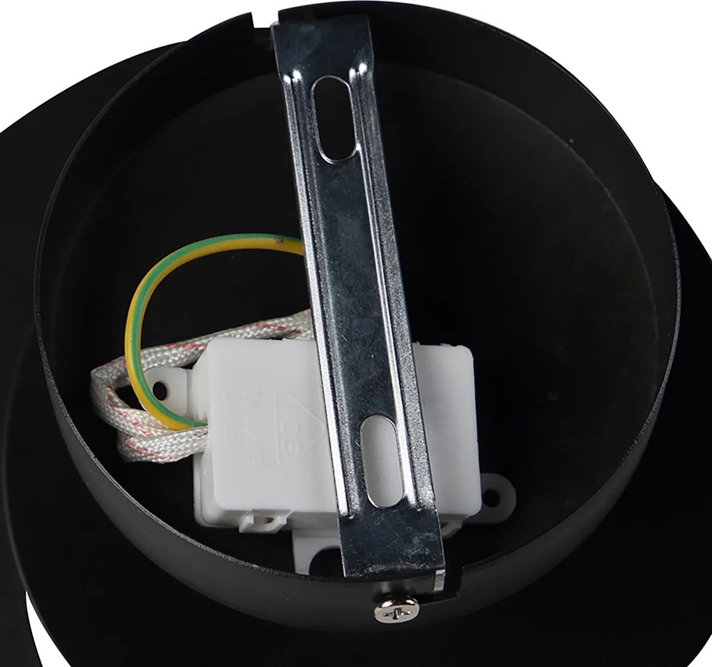 Lampada da soffitto intelligente con paralume a spirale nero incl. Wifi A60 - Scroll