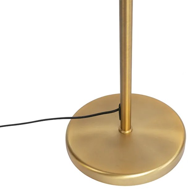 Lampada da terra in bronzo con paralume bianco e braccio regolabile - Ladas Deluxe