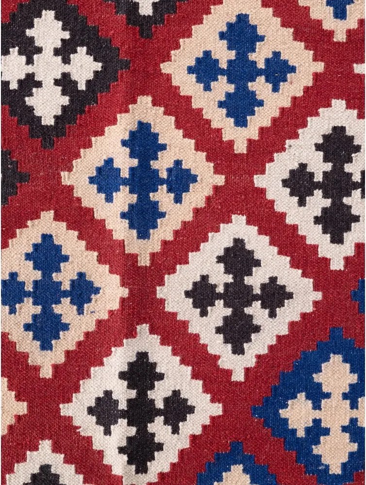 Passatoia rossa in lana reversibile/tessuta a mano 60x190 cm Kamal Rami – Nouristan