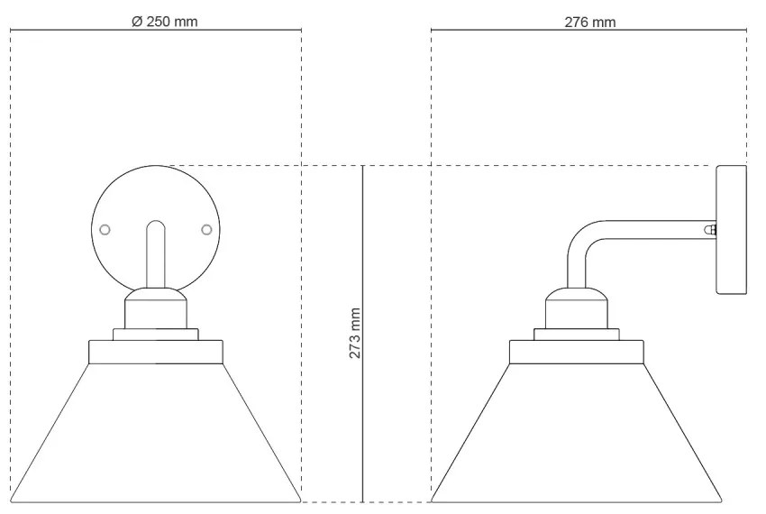 Applique E27 Corten Mattone, IP54 per Esterni - Serie FOCUS Base E27