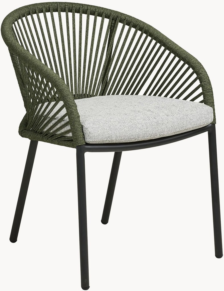 Set di 2 sedie da pranzo da giardino con braccioli Novella