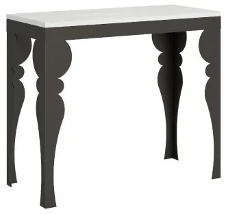 Consolle 90x40 cm allungabile a 300 cm PAXON EVOLUTION Bianco Frassino