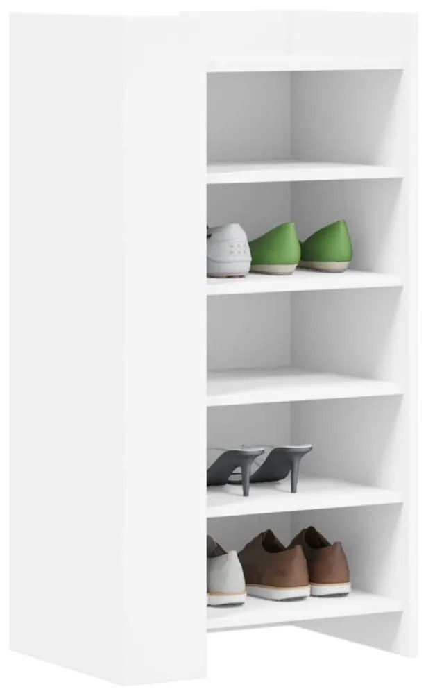 Scarpiera Bianca 52x37,5x100 Cm İn Legno Multistrato /