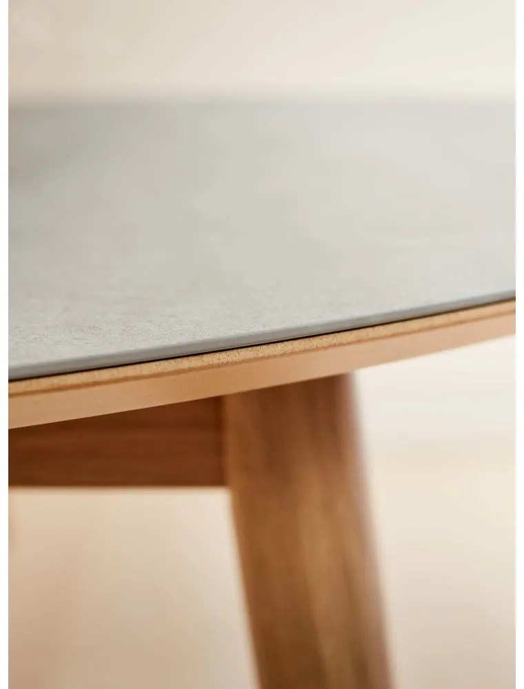 Tavolo da pranzo rotondo allungabile con piano in ceramica ø 135 cm Meza - Hammel Furniture