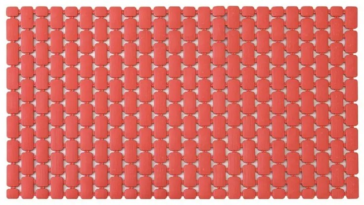 Tappetino antiscivolo doccia rosso 40x73 cm in plastica Spring
