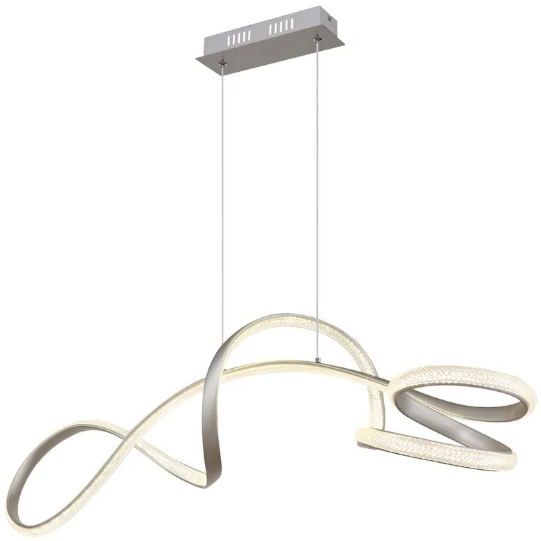 Lampadario LED moderno Sosp.metallo nickel LED nichel, luce naturale 4280 lumen, GLOBO