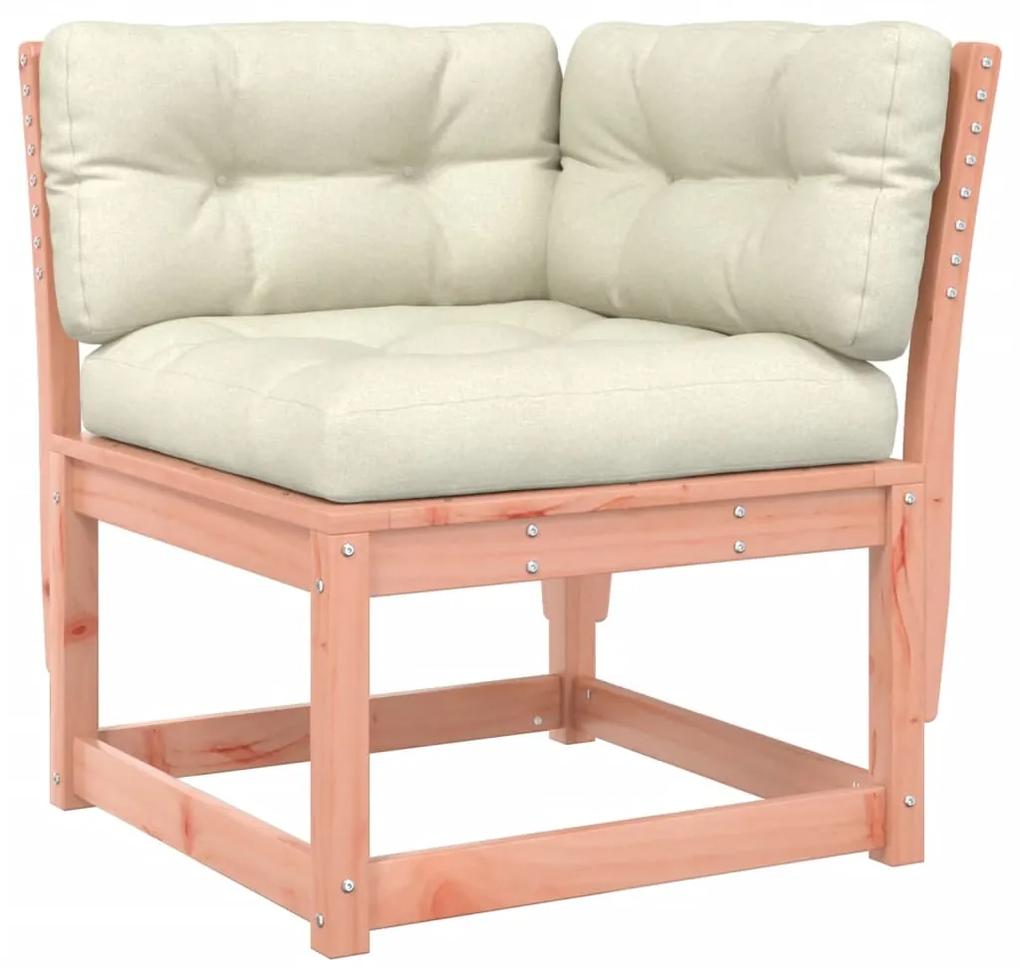 Set divani giardino 3 pz con cuscini legno massello di douglas