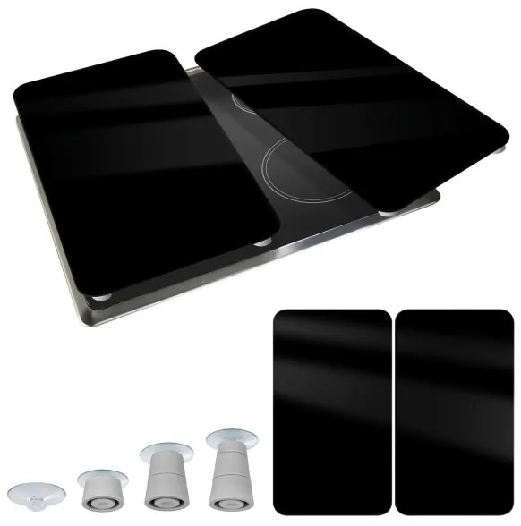 WENKO 53898100 - Piastra di copertura 52x30 cm nera/grigia/trasparente