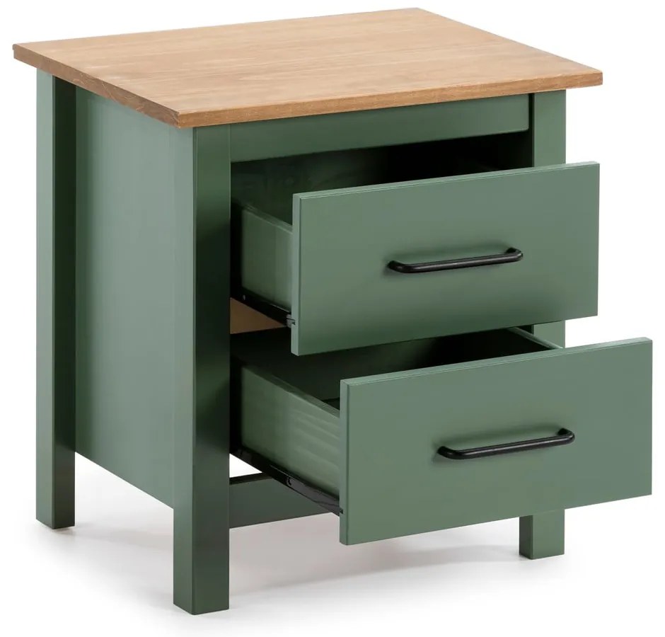 Comodino in legno verde Miranda - Marckeric