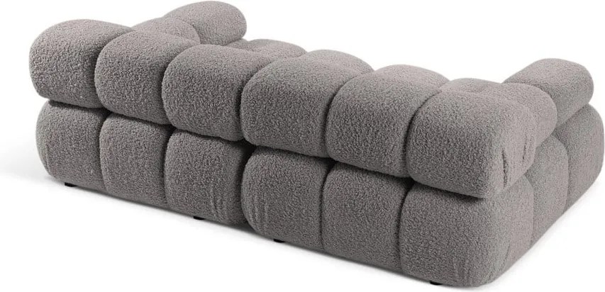Divano componibile grigio chiaro in tessuto bouclé 188 cm Bellis - Micadoni Home