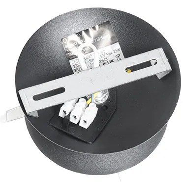 Plafoniera Art Déco nera con vetro dorato - Pallon