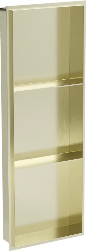 Mexen X-Wall-NR mensola ad incasso senza flangia con ripiano 90 x 30 cm, oro spazzolato - 1951903010S