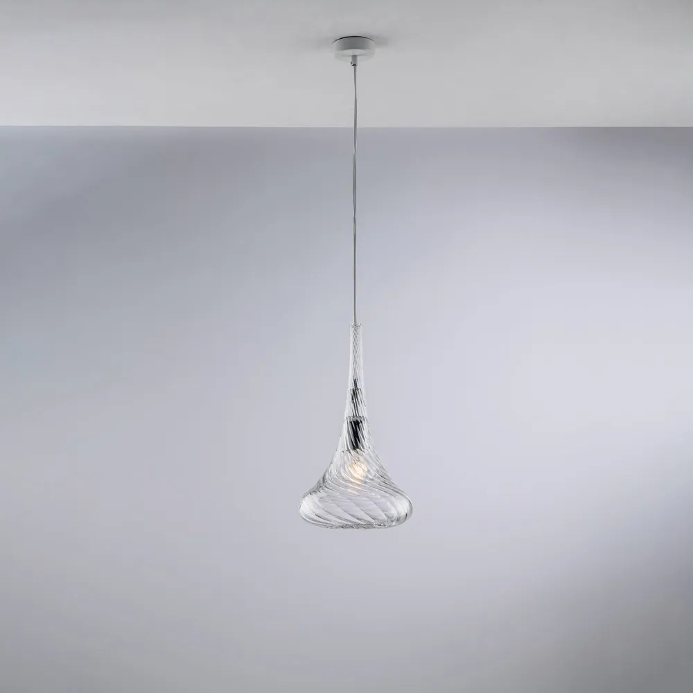 Lampadario Contemporaneo Nemesi Trasparente 1 Luce E27