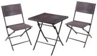 set giardino fold black in rattan sintetico pp tre pezzi fer378185