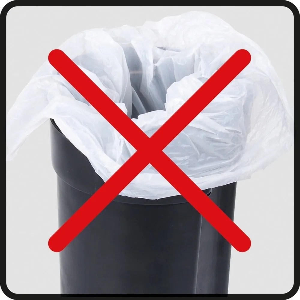 Cestino nero , 5 l Leman - Wenko