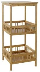 Scaffale da Bagno DKD Home Decor Naturale Bambù 38,5 x 39,5 x 86,5 cm