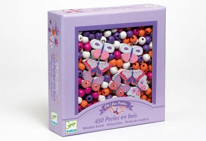 Perline in legno - farfalle