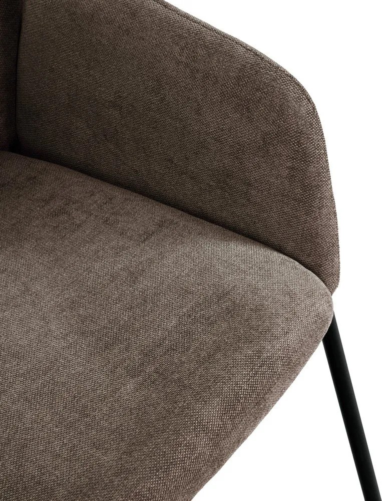 Set di sedie da pranzo color pesca in imbottito 2 pz Aslin – MOME