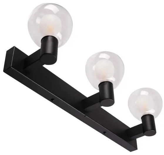 Applique da bagno POLA 3xG9/5W/230V IP44 nero/trasparente