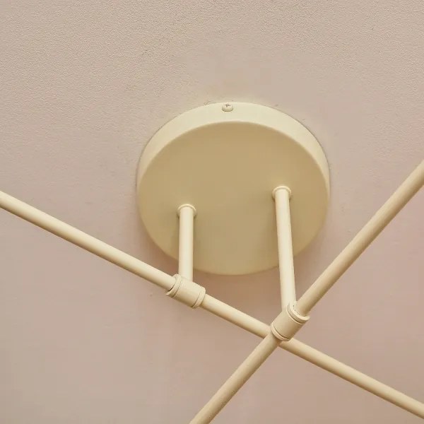Plafoniera a soffitto MOON 4xE27/15W/230V colore crema