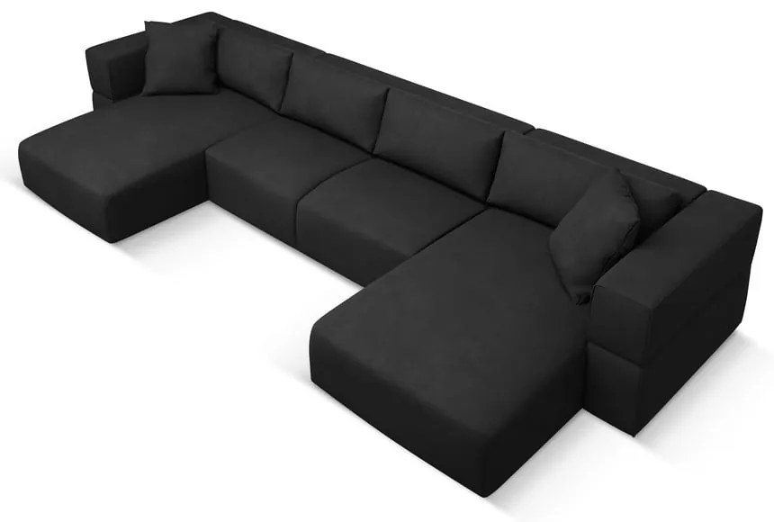 Divano angolare nero a U Esther - Milo Casa