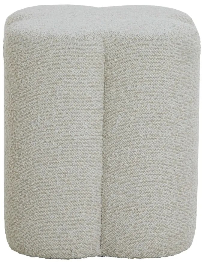 Sgabello crema in tessuto bouclé Nalani - Light & Living