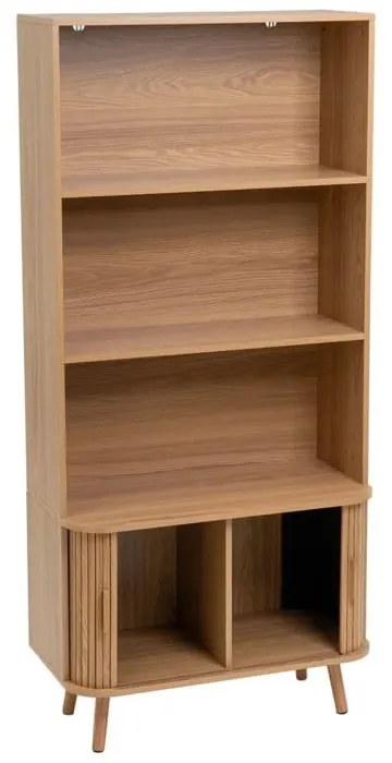 Libreria di colore naturale con effetto rovere 80x172x40 cm Elia – Casa Selección
